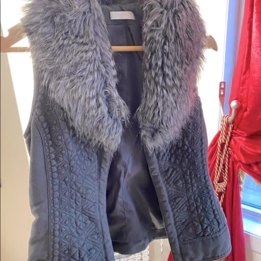 Promod Sleeveless Fur Vest